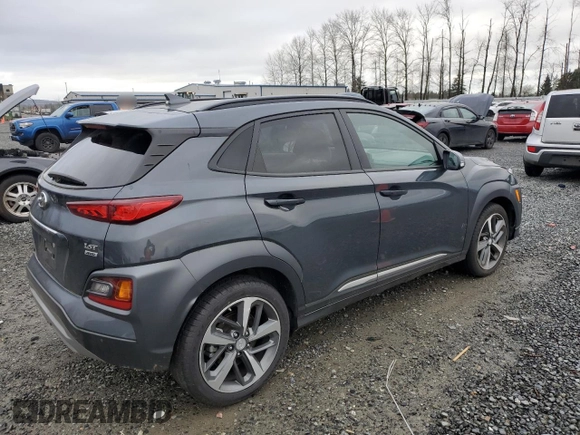 2019 Hyundai Kona Ultimate with VIN KM8K5CA56KU373671, listed as a Copart auction lot 85727634 with 17,727 mi miles and Salvage Title. Bid and sale history available at carsss.com. Image 3.
