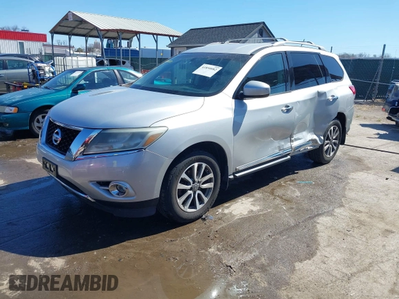 2013 Nissan Pathfinder SL with VIN 5N1AR2MM6DC628809, listed as a IAAI auction lot 41850082 with 129,640 mi miles and . Bid and sale history available at DreamBid. Image 2.