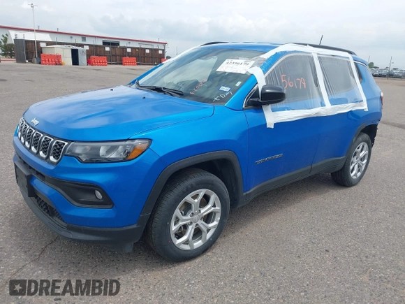 2024 Jeep Compass Latitude with VIN 3C4NJDBN1RT111868, listed as a IAAI auction lot 42356179 with Not provided miles and . Bid and sale history available at DreamBid. Image 2.
