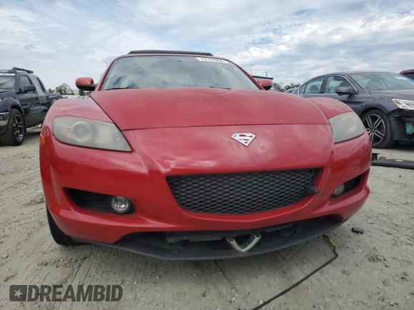 2004 Mazda RX-8 z VIN JM1FE17NX40123930, wystawiony jako Copart lot #73157654 z przebiegiem Nie podano mil oraz Czysty tytuł • Clean title. Historia ofert i sprzedaży dostępna na DreamBid. Obrazek 5.