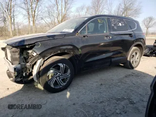 2021 Hyundai Santa Fe SE with VIN 5NMS14AJXMH336992, listed as a Copart auction lot 48776205 with 43,217 mi miles and Salvage Title. Bid and sale history available at carsss.com. Image 1.