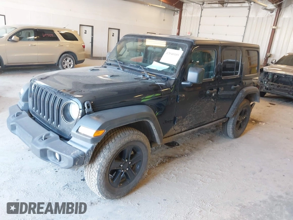 2021 Jeep Wrangler Unlimited Sport S with VIN 1C4HJXDG8MW578205, listed as a IAAI auction lot 42040105 with 46,537 mi miles and . Bid and sale history available at DreamBid. Image 17.