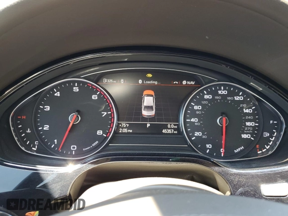 2015 Audi A8 L 4.0T with VIN WAU32AFD9FN032185, listed as a Copart auction lot 53472595 with 45,357 mi miles and Salvage Title. Bid and sale history available at carsss.com. Image 9.