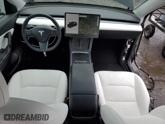 2022 Tesla Model Y Long Range z VIN 7SAYGDEE0NF327147, wystawiony jako Copart lot #58422885 z przebiegiem 39 021 mil mil oraz Szkody całkowita. Historia ofert i sprzedaży dostępna na DreamBid. Obrazek 8.