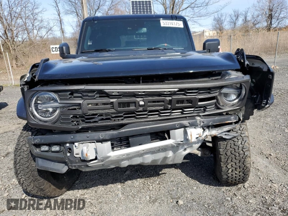 2023 Ford Bronco Raptor with VIN 1FMEE5JR4PLB71484, listed as a Copart auction lot 53314175 with 30,626 mi miles and Salvage title. Bid and sale history available at DreamBid. Image 5.