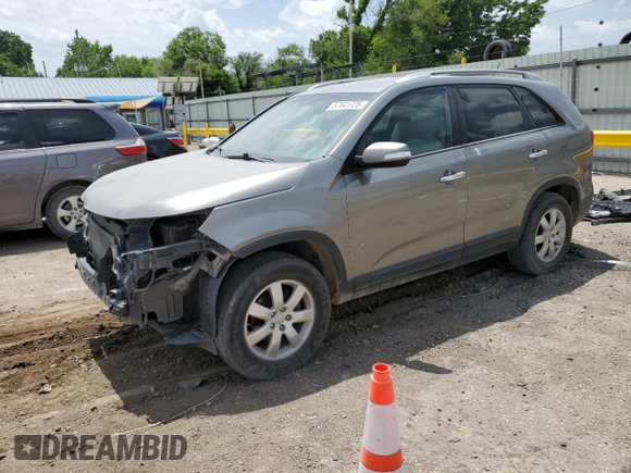 2013 Kia Sorento LX with VIN 5XYKT4A28DG402355, listed as a Copart auction lot 57441725 with 146,404 mi miles and Salvage title. Bid and sale history available at DreamBid. Image 1.