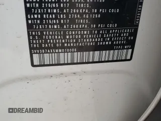 2021 Volkswagen Tiguan SE z VIN 3VV3B7AX5MM010006, wystawiony jako Copart lot #62730045 z przebiegiem 49 288 mil mil oraz Szkoda całkowita • Salvage title. Historia ofert i sprzedaży dostępna na DreamBid. Obrazek 13.