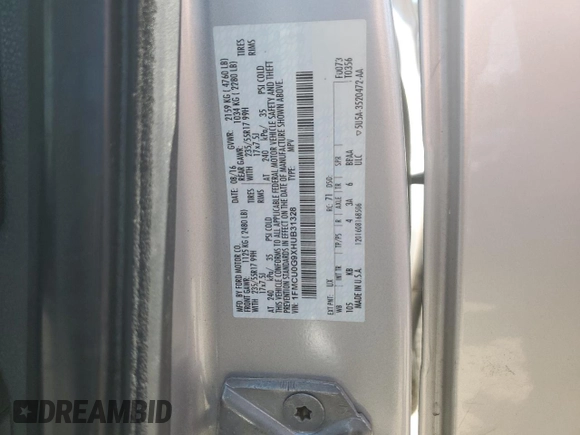 2017 Ford Escape SE with VIN 1FMCU0G9XHUB31328, listed as a Copart auction lot 48810195 with Not Provided miles and Salvage Title. Bid and sale history available at DreamBid. Image 13.