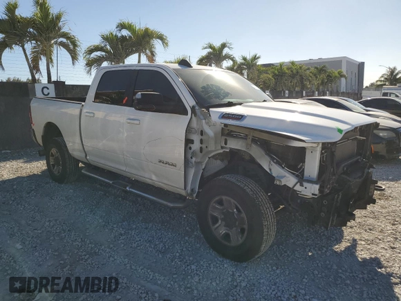2020 Ram 2500 Big Horn with VIN 3C6UR5DL0LG132708, listed as a Copart auction lot 49206745 with 124,512 mi miles and Salvage title. Bid and sale history available at DreamBid. Image 4.
