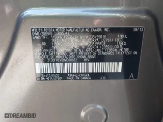 2013 Toyota RAV4 Limited with VIN 2T3DFREV8DW088662, listed as a IAAI auction lot 41856285 with 93,471 mi miles. Bid and sale history available at carsss.com. Image 9.