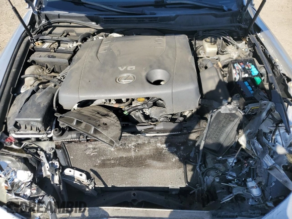 2010 Lexus IS 250 with VIN JTHBF5C27A5123654, listed as a Copart auction lot 62956235 with 100,314 mi miles and Salvage title. Bid and sale history available at DreamBid. Image 11.