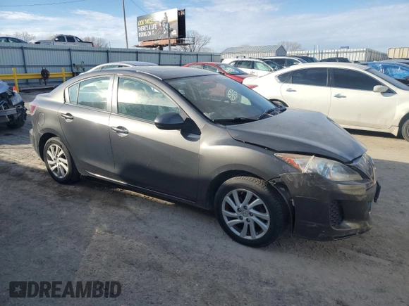2012 Mazda 3 i Grand Touring with VIN JM1BL1W70C1696545, listed as a Copart auction lot 46507375 with 130,480 mi miles and Salvage Title. Bid and sale history available at carsss.com. Image 4.
