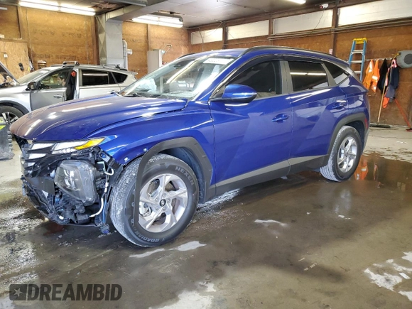 2022 Hyundai Tucson SEL with VIN 5NMJB3AEXNH107767, listed as a Copart auction lot 49028785 with 29,336 mi miles and Salvage Title. Bid and sale history available at carsss.com. Image 1.