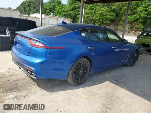 2018 Kia Stinger with VIN KNAE15LA5J6035696, listed as a Copart auction lot 53462545 with 95,109 mi miles and Clean Title. Bid and sale history available at DreamBid. Image 3.