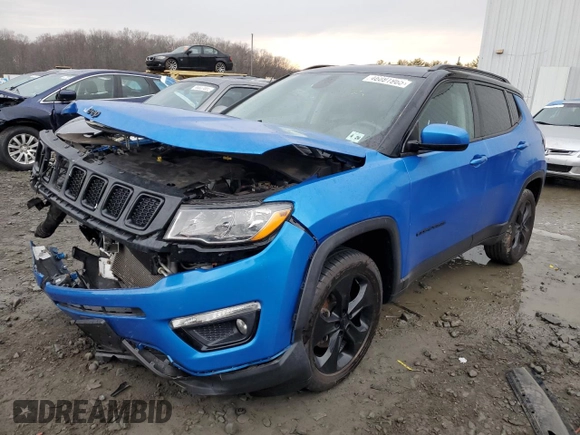2021 Jeep Compass Altitude with VIN 3C4NJDBB7MT546733, listed as a Copart auction lot 46891965 with 65,085 mi miles and Salvage title. Bid and sale history available at DreamBid. Image 1.