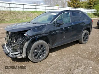 2022 Toyota RAV4 Hybrid SE with VIN 4T3T6RFV3NU073675, listed as a Copart auction lot 55267715 with 34,374 mi miles and Salvage title. Bid and sale history available at DreamBid. Image 1.