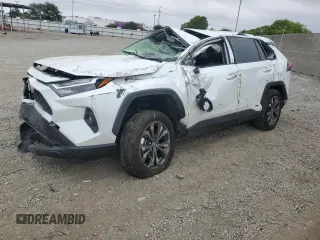2025 Toyota RAV4 Hybrid LE with VIN JTMB6RFV4SJ065297, listed as a Copart auction lot 58764255 with 8,414 mi miles and Salvage title. Bid and sale history available at DreamBid. Image 1.