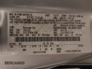 2012 Ford Focus SE с VIN 1FAHP3F26CL320876, выставлен на аукционе IAAI как лот 42280944 с пробегом 134 803 миль миль и . История ставок и продаж доступна на DreamBid. Изображение 9.