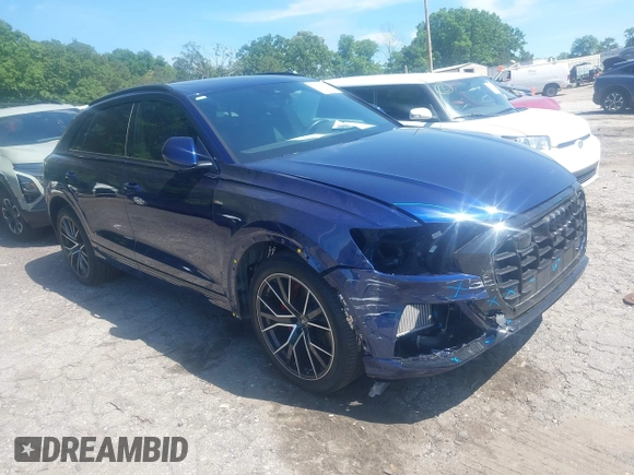 2021 Audi Q8 Premium Plus with VIN WA1EVAF12MD032292, listed as a IAAI auction lot 42175561 with 40,250 mi miles and . Bid and sale history available at DreamBid. Image 1.