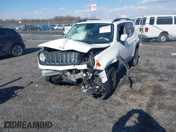 2017 Jeep Renegade Latitude with VIN ZACCJBBB8HPE64812, listed as a IAAI auction lot 41349525 with 106,966 mi miles. Bid and sale history available at carsss.com. Image 18.