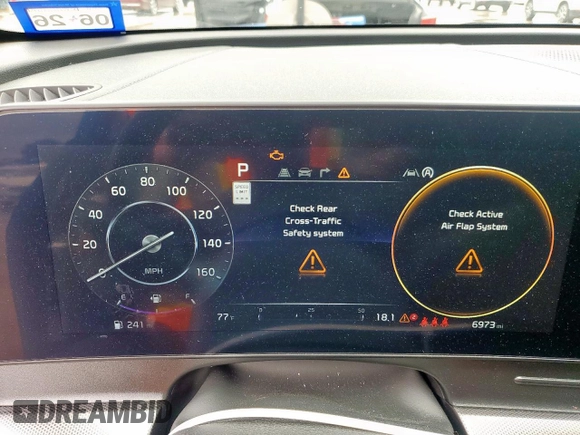2024 Kia Sportage SX-Prestige with VIN 5XYK53DFXRG206007, listed as a Copart auction lot 60533105 with 6,973 mi miles and Salvage title. Bid and sale history available at DreamBid. Image 9.