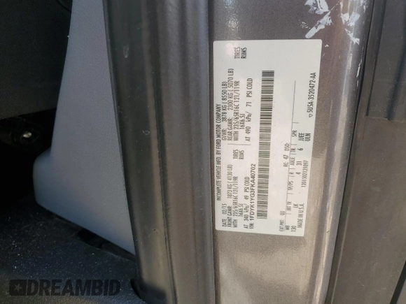 2015 Ford Transit with VIN 1FDYK1YG3FKA40702, listed as a Copart auction lot 50398865 with 300,760 mi miles and Salvage Title. Bid and sale history available at DreamBid. Image 15.