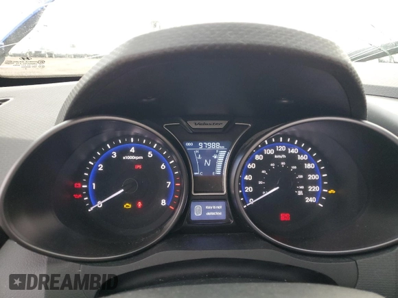 2013 Hyundai Veloster Turbo z VIN KMHTC6AEXDU134283, wystawiony jako Copart lot #39048284 z przebiegiem 97 988 mil mil oraz Szkoda całkowita • Salvage title. Historia ofert i sprzedaży dostępna na DreamBid. Obrazek 9.