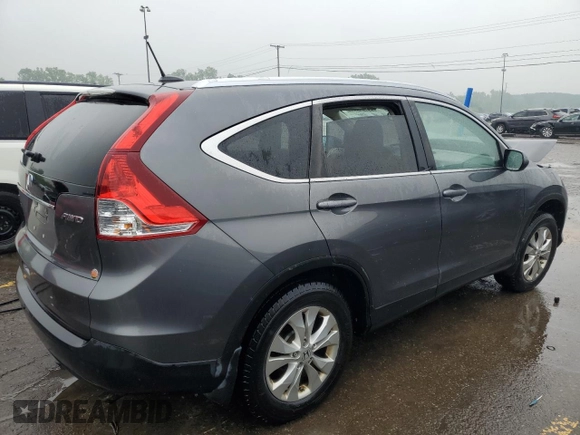 2012 Honda CR-V EX-L with VIN 5J6RM4H77CL041923, listed as a Copart auction lot 59721555 with 123,065 mi miles and Salvage title. Bid and sale history available at DreamBid. Image 3.