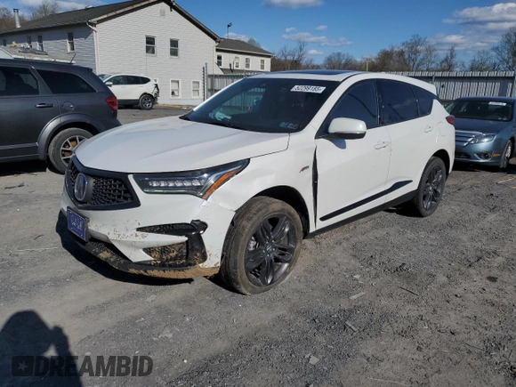 2021 Acura RDX w/A-Spec Package with VIN 5J8TC2H60ML031795, listed as a Copart auction lot 52299185 with 81,351 mi miles and Salvage Title. Bid and sale history available at DreamBid. Image 1.