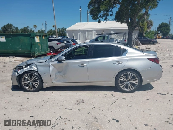 2018 Infiniti Q50 Luxe with VIN JN1EV7AP7JM358611, listed as a IAAI auction lot 42579521 with 102,922 mi miles and . Bid and sale history available at DreamBid. Image 15.