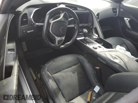 2015 Chevrolet Corvette Z06 2LZ with VIN 1G1YS2D61F5604717, listed as a Copart auction lot 74477974 with 0 mi miles and Salvage Title. Bid and sale history available at carsss.com. Image 8.