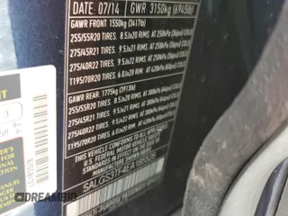 2014 Land Rover Range Rover Supercharged with VIN SALGS3TF4EA185528, listed as a Copart auction lot 61385675 with 83,334 mi miles and Salvage title. Bid and sale history available at DreamBid. Image 14.