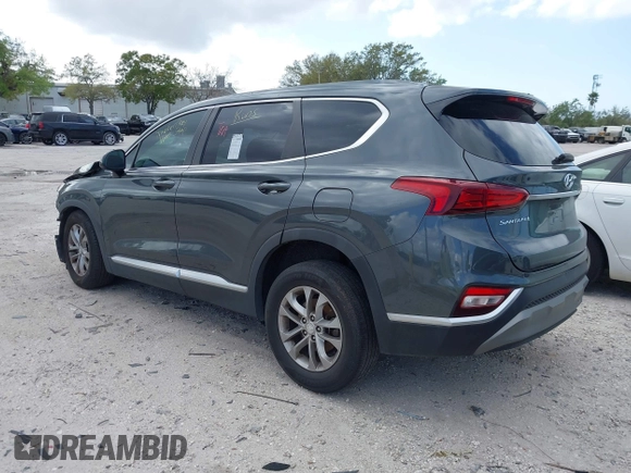 2019 Hyundai Santa Fe SE with VIN 5NMS23AD9KH037136, listed as a IAAI auction lot 41744001 with 150,745 mi miles. Bid and sale history available at carsss.com. Image 3.