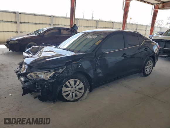 2020 Nissan Sentra S with VIN 3N1AB8BV2LY252576, listed as a Copart auction lot 52111675 with 45,734 mi miles and Non Repairable. Bid and sale history available at carsss.com. Image 1.