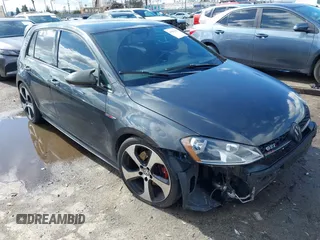 2015 Volkswagen Golf GTI S with VIN 3VW4T7AUXFM080235, listed as a IAAI auction lot 41587613 with 88,630 mi miles. Bid and sale history available at carsss.com. Image 1.