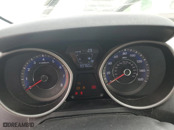 2016 Hyundai Elantra Value Edition with VIN KMHDH4AE0GU505725, listed as a Copart auction lot 49059315 with 93,760 mi miles and Salvage Title. Bid and sale history available at carsss.com. Image 9.