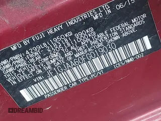 2015 Subaru Impreza с VIN JF1GJAA60FG019030, выставлен на аукционе IAAI как лот 42321650 с пробегом 140 669 миль миль и . История ставок и продаж доступна на DreamBid. Изображение 9.
