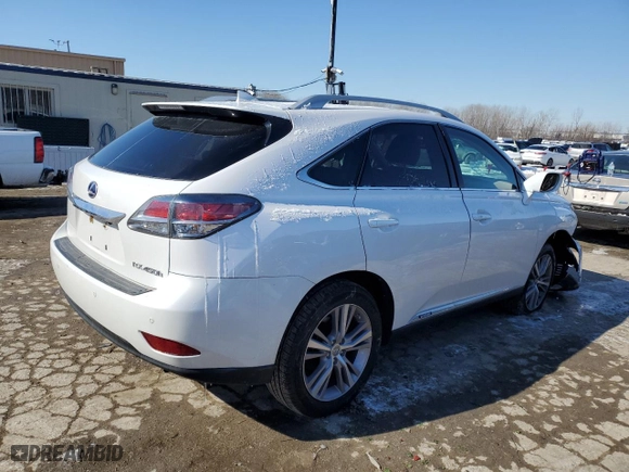 2015 Lexus RX 450h with VIN 2T2BC1BA4FC005241, listed as a Copart auction lot 46080155 with 129,715 mi miles and Salvage Title. Bid and sale history available at carsss.com. Image 3.