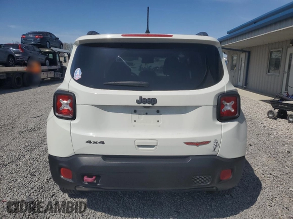 2018 Jeep Renegade Trailhawk with VIN ZACCJBCB2JPG87075, listed as a Copart auction lot 52492795 with 127,596 mi miles and Salvage title. Bid and sale history available at DreamBid. Image 6.