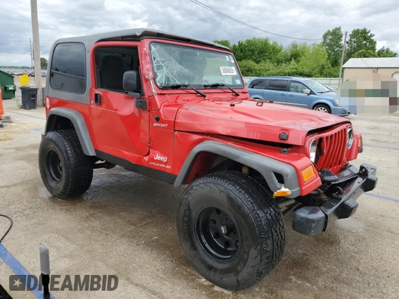 2005 Jeep Wrangler Sport z VIN 1J4FA49S75P317995, wystawiony jako Copart lot #58060055 z przebiegiem 189 332 mil mil oraz Szkoda całkowita • Salvage title. Historia ofert i sprzedaży dostępna na DreamBid. Obrazek 4.