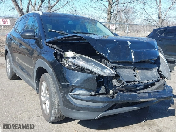 2016 Hyundai Tucson SE with VIN KM8J3CA41GU133962, listed as a IAAI auction lot 41634282 with 101,705 mi miles. Bid and sale history available at carsss.com. Image 1.