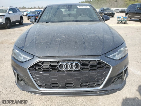 2021 Audi A4 Sedan S line Premium with VIN WAUDAAF44MA055417, listed as a Copart auction lot 49493075 with 24,875 mi miles and Salvage Title. Bid and sale history available at carsss.com. Image 5.