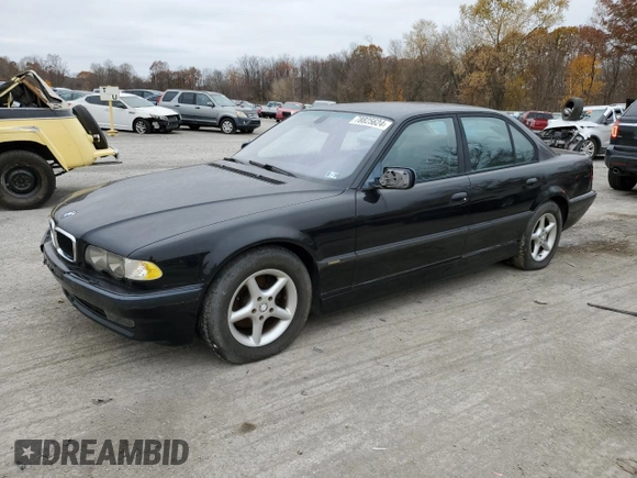 2001 BMW 7 Series 740i with VIN WBAGG83431DN84358, listed as a Copart auction lot 78825624 with 220,545 mi miles and Clean title. Bid and sale history available at DreamBid. Image 1.