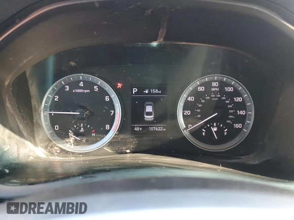 2019 Hyundai Sonata SE with VIN 5NPE24AF2KH751522, listed as a Copart auction lot 47091535 with 107,622 mi miles and Clean Title. Bid and sale history available at carsss.com. Image 9.