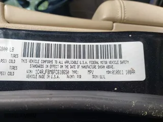 2015 Jeep Grand Cherokee Limited with VIN 1C4RJFBM6FC618650, listed as a IAAI auction lot 42031535 with 133,049 mi miles. Bid and sale history available at carsss.com. Image 9.