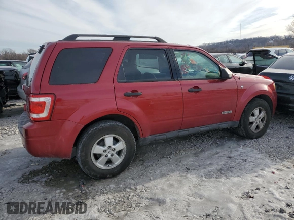 2008 Ford Escape XLT with VIN 1FMCU03198KB05556, listed as a Copart auction lot 42531975 with 105,277 mi miles and Salvage title. Bid and sale history available at DreamBid. Image 3.