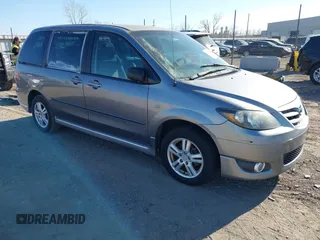 2005 Mazda MPV LX with VIN JM3LW28A850547486, listed as a IAAI auction lot 41138215 with 159,132 mi miles and . Bid and sale history available at carsss.com. Image 1.