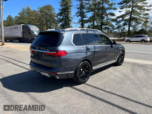 2019 BMW X7 xDrive50i z VIN 5UXCX4C58KLS36225, wystawiony jako Copart lot #53399425 z przebiegiem 111 593 mil mil oraz Czysty tytuł • Clean title. Historia ofert i sprzedaży dostępna na DreamBid. Obrazek 4.