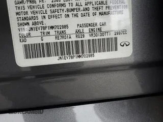 2021 Infiniti Q50 3.0t LUXE with VIN JN1EV7BP1MM702985, listed as a Copart auction lot 47668935 with 0 mi miles and Salvage Title. Bid and sale history available at carsss.com. Image 12.