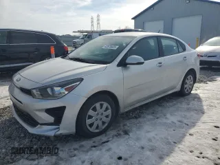 2021 Kia Rio LX with VIN 3KPA24AD7ME403610, listed as a Copart auction lot 42878025 with 52,335 mi miles and Salvage Title. Bid and sale history available at carsss.com. Image 1.
